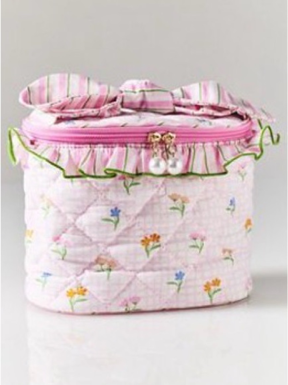 NWT Shiraleah (Sold by Anthropologie) Pink Flowered Print Travel Make-Up Bag